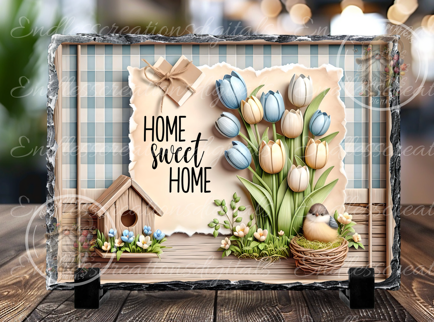 HOME SWEET HOME SPRING FLORAL RECTANGLE