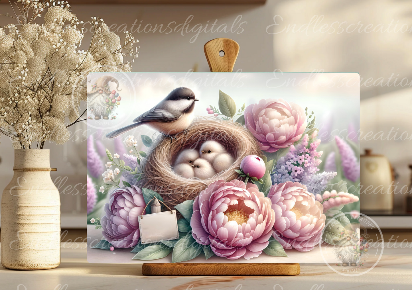 SPRING BLOOMS AND BABIES RECTANGLE
