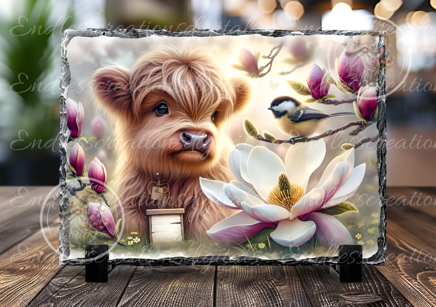 SPRING MAGNOLIAS BABY HIGHLAND RECTANGLE