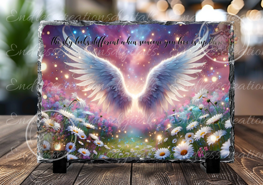MEMORIAL ANGEL WINGS RECTANGLE