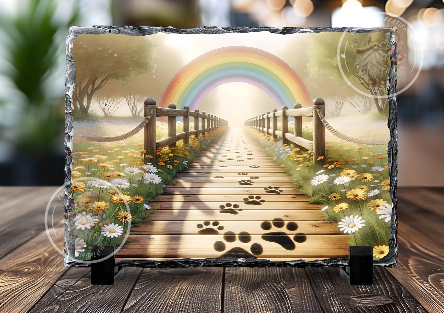 RAINBOW BRIDGE PET MEMORIAL RECTANGLE