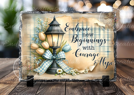 SPRING TULIP LANTERN RECTANGLE