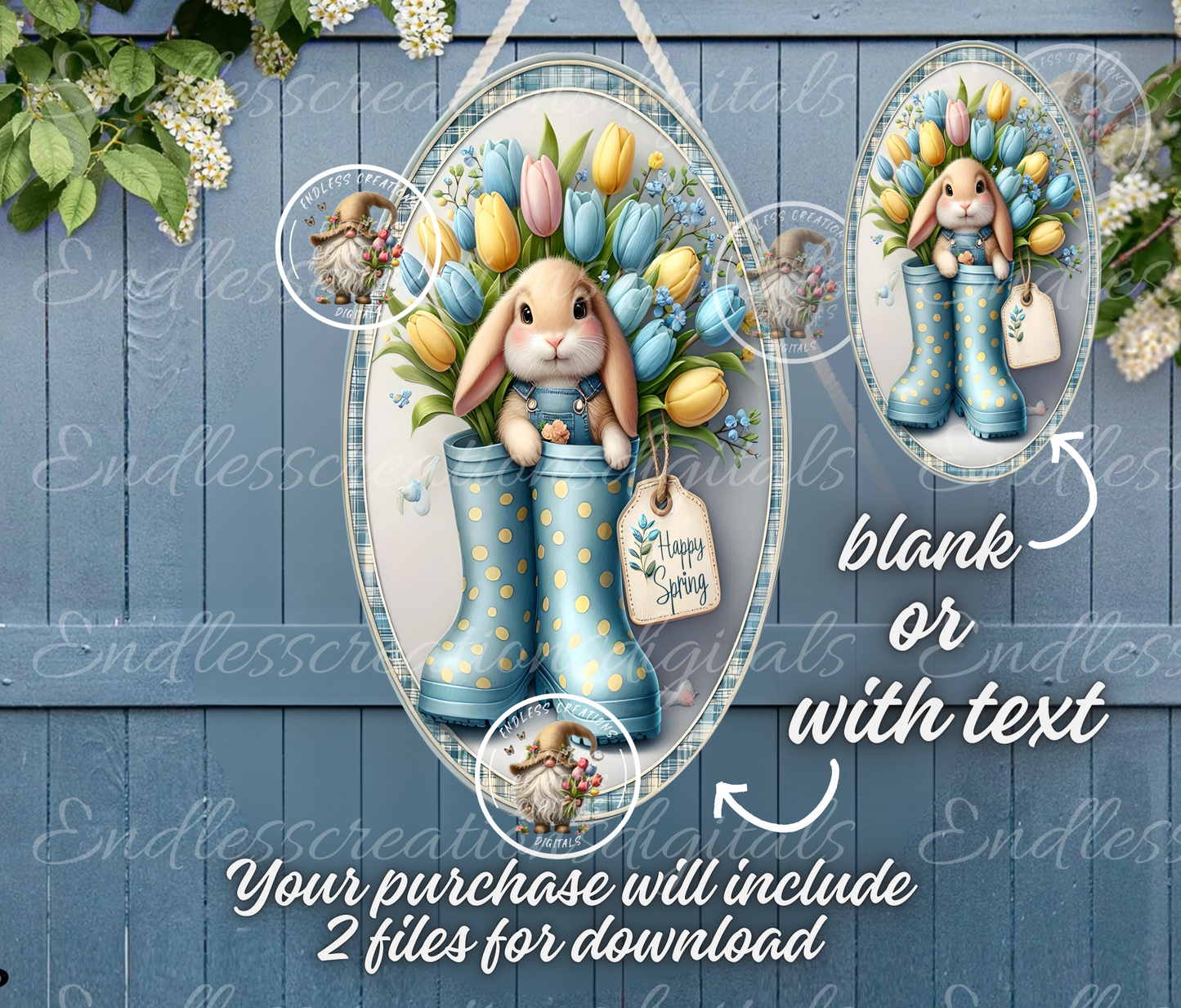 OVAL DIGITAL SPRING TULIPS