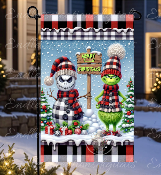 GREEN MONSTER AND SCARY SNOWMAN EXCLUSIVE