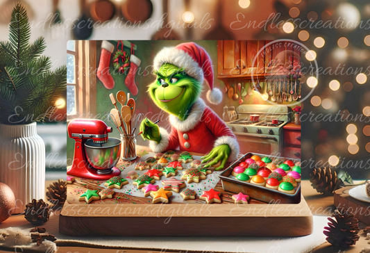 GREEN MONSTER MAKING COOKIES EXCLUSIVE DESIGN