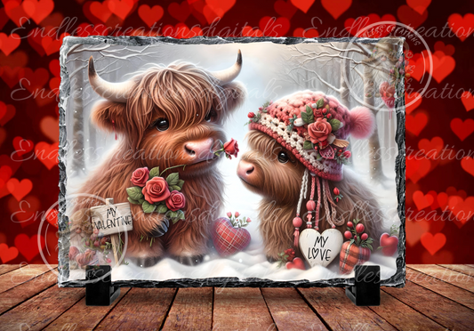 MY LOVE VALENTINES HIGHLAND COWS