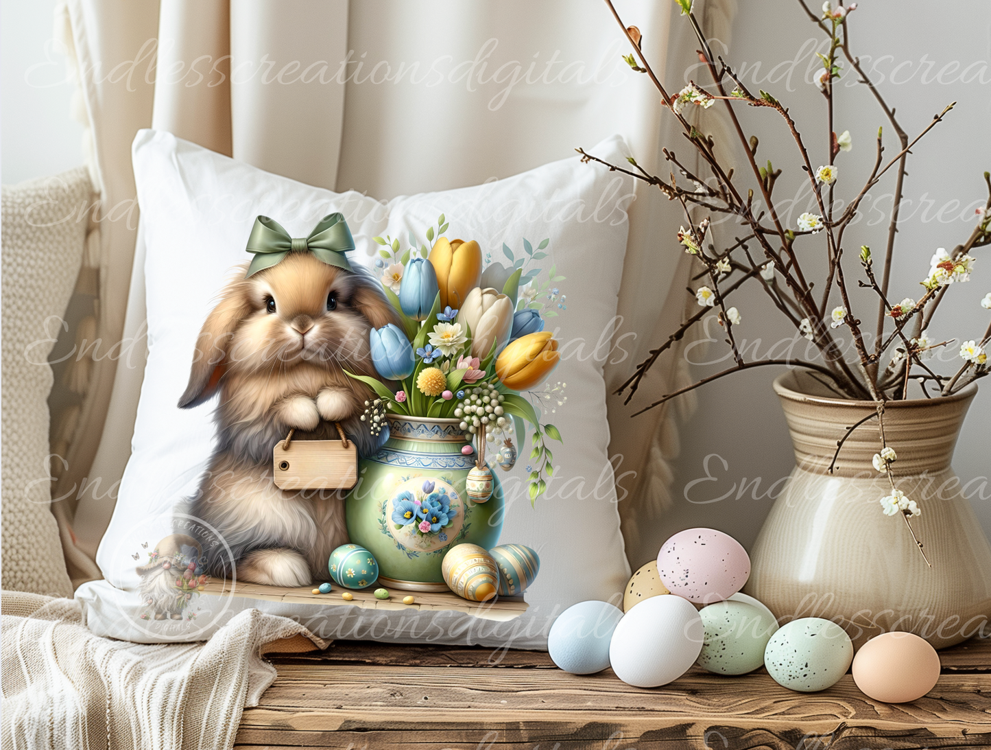 6 ADORABLE BLANK EASTER TRANSPARENCIES