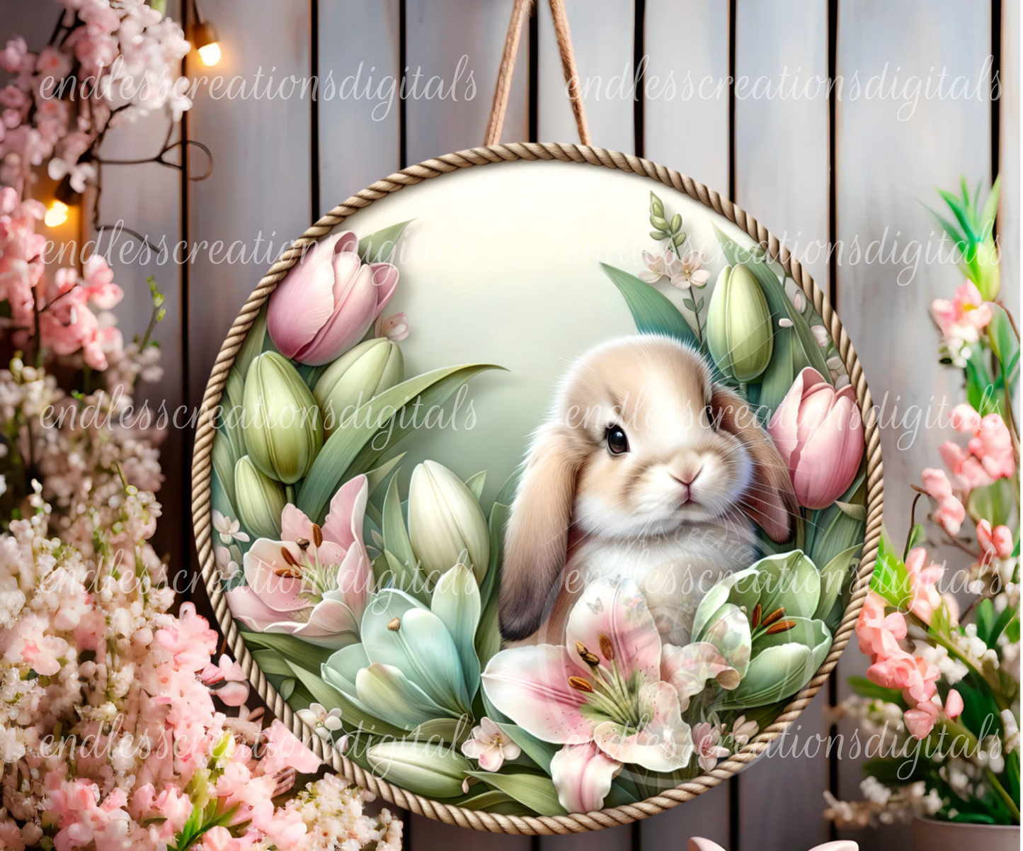 HAPPY EASTER BUNNY ROUND