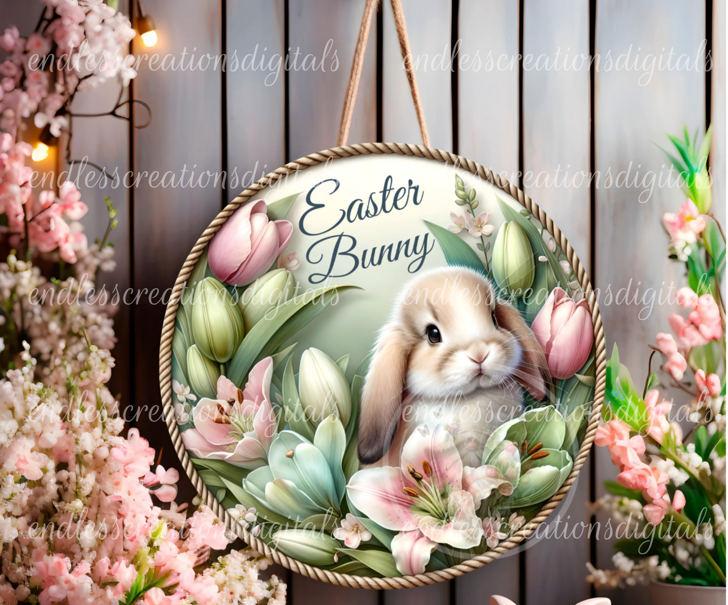 HAPPY EASTER BUNNY ROUND