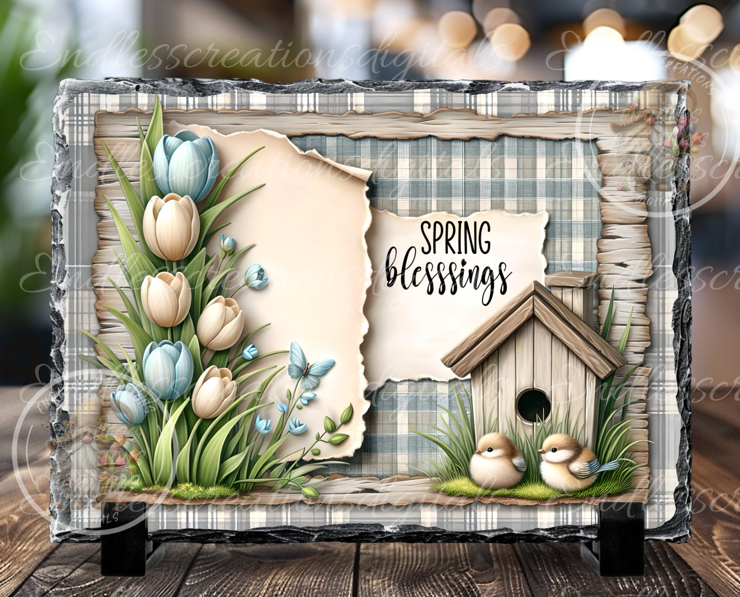 SPRING BLESSINGS FLORAL RECTANGLE