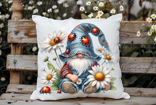 LADYBUG SPRING DAISY GNOME TRANSPARENCY