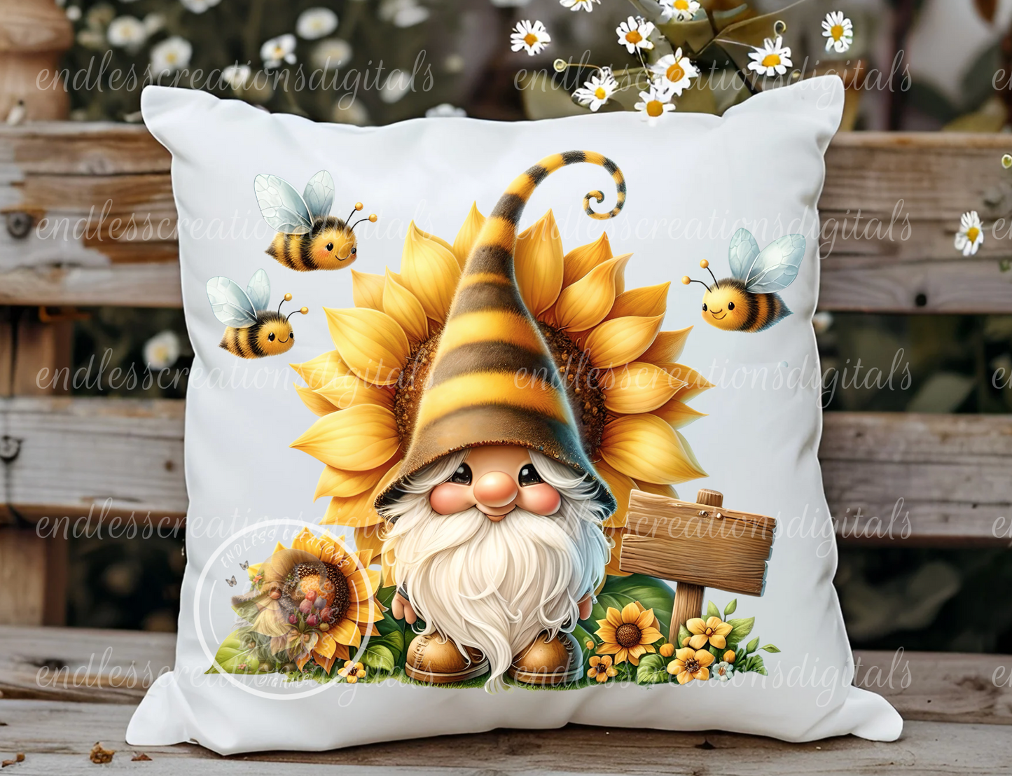 BEE GNOME LOVE BLOOMS TRANSPARENCIES