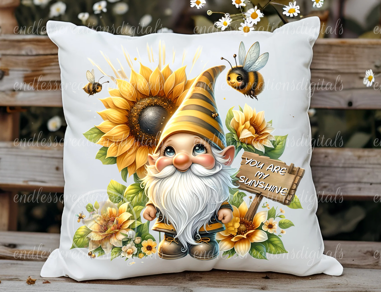 FLORAL BEE GNOME TRANSPARENCIES
