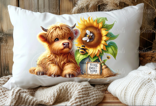 SUNFLOWER HIGHLAND COW TRANSPARENCIES