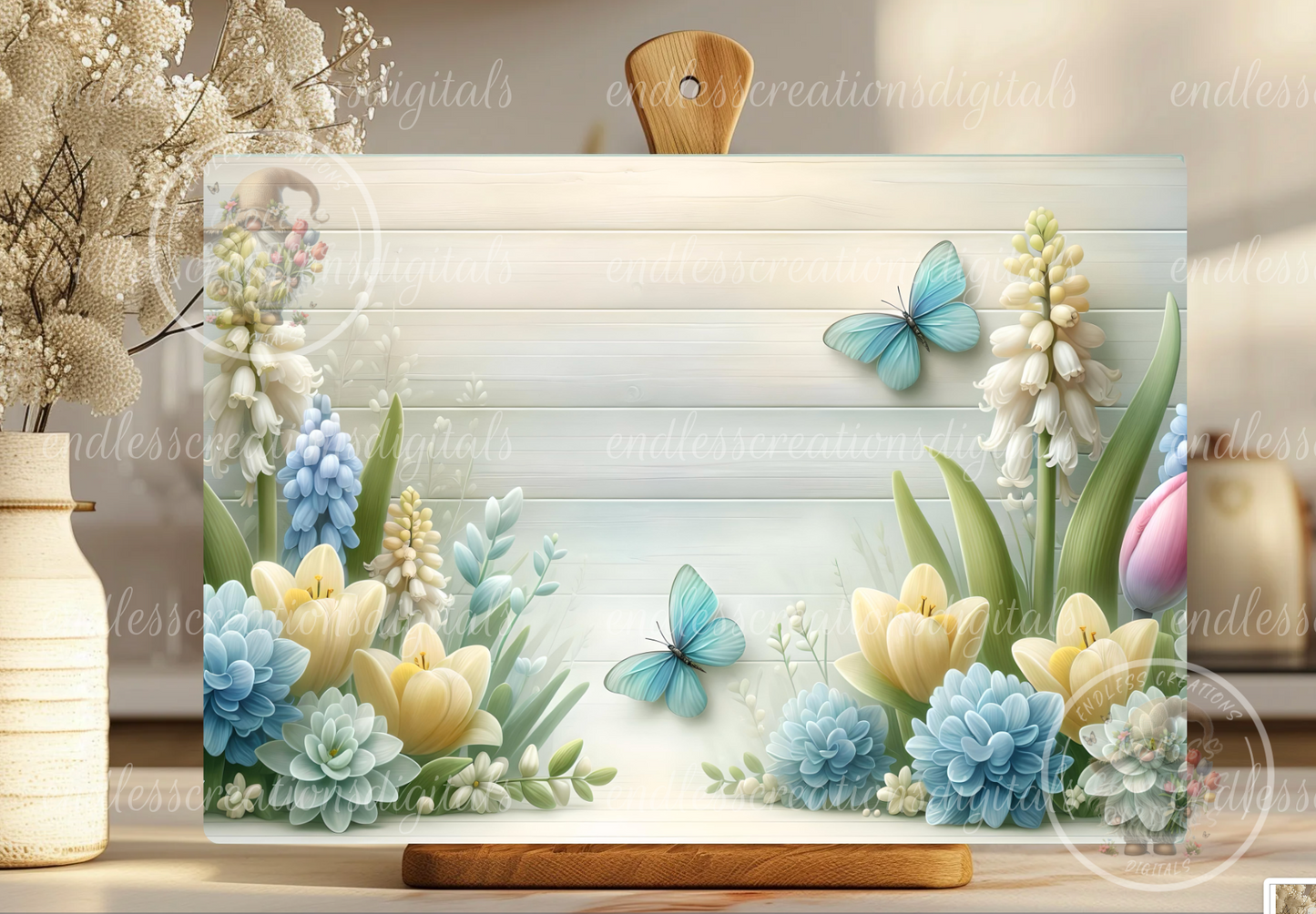 LOVE BLOOMS HERE SPRING RECTANGLE 15 X 11