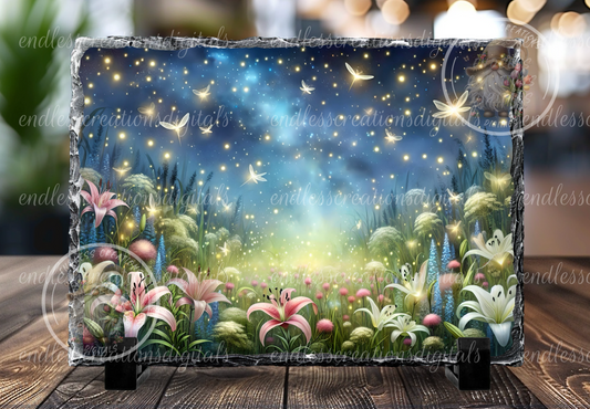 SUMMER STARRY NIGHT WITH FIREFLIES