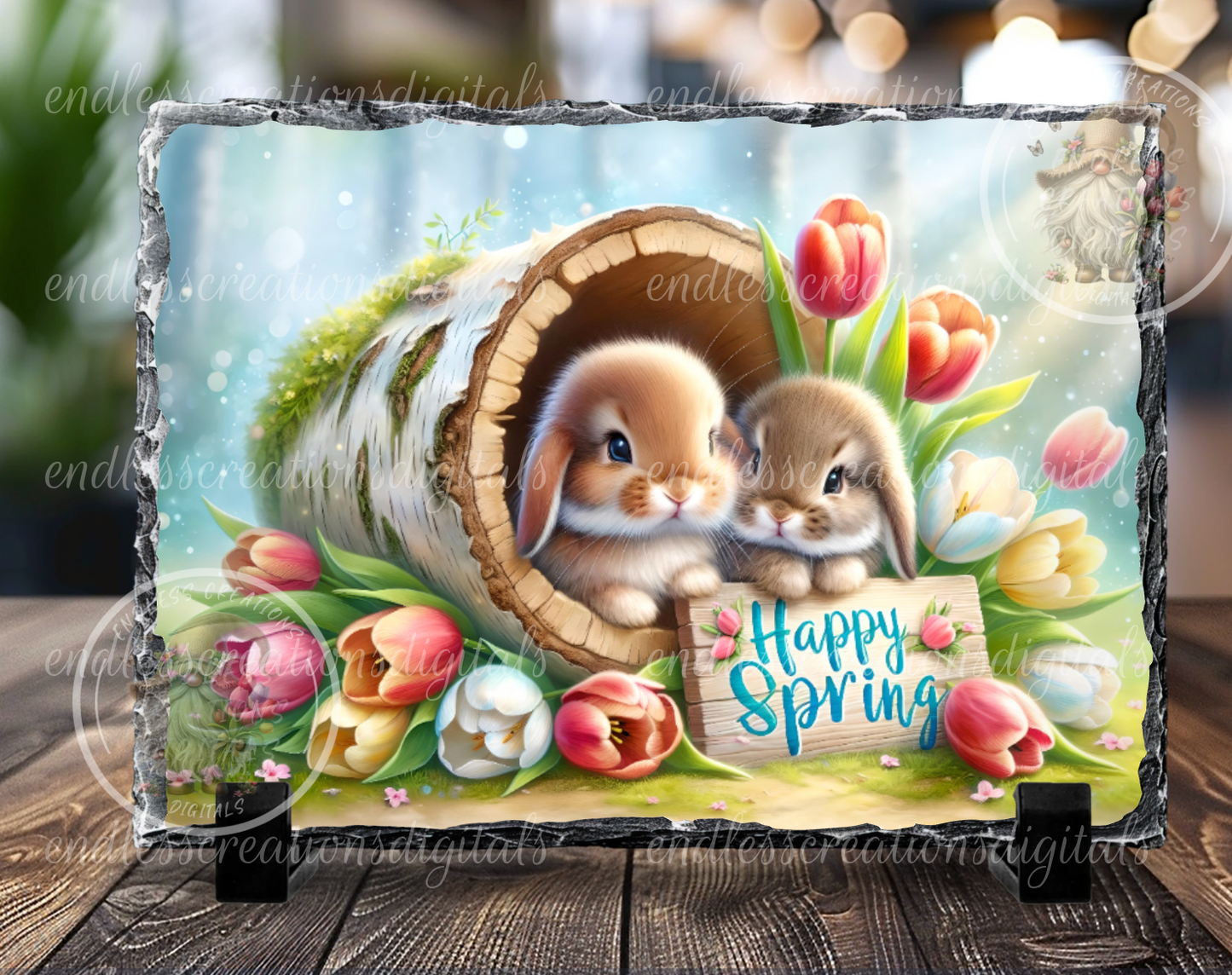 CUTE SPRING BUNNIES BUNDLE OF 6 DESIGNS WITH TEXT