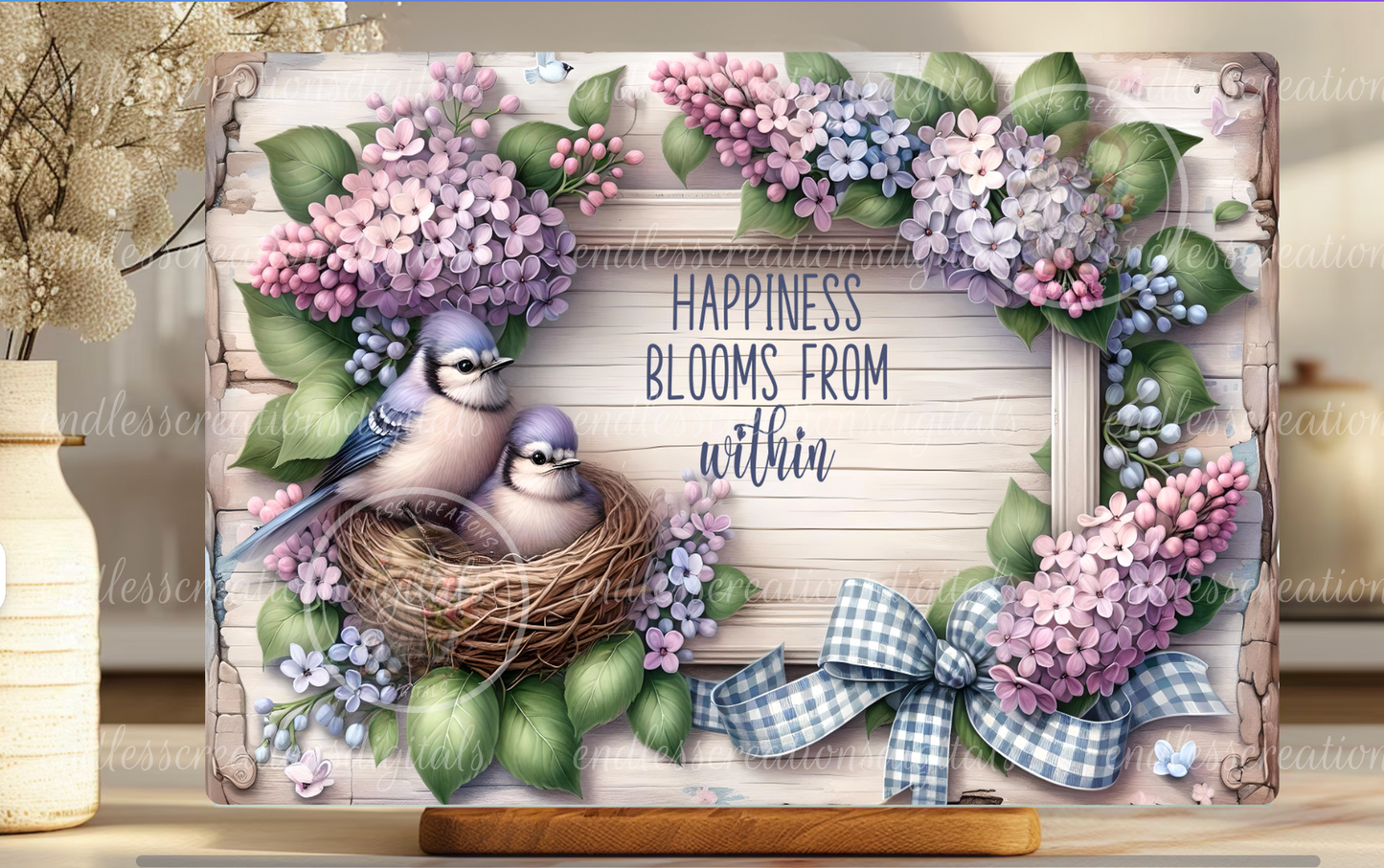 SPRING LILACS BLUEJAY RECTANGLE