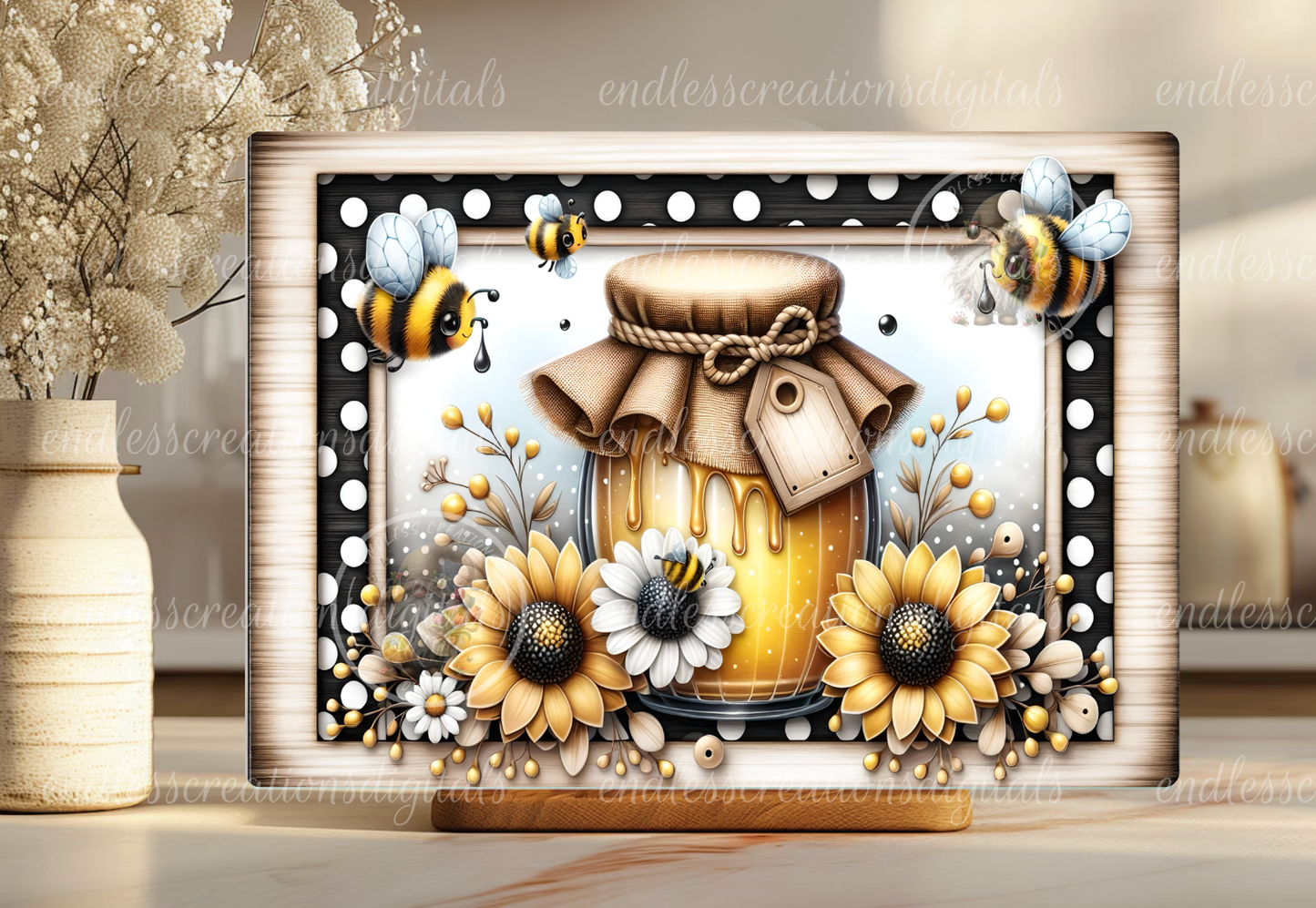 SUMMER HONEY BEE RECTANGLE