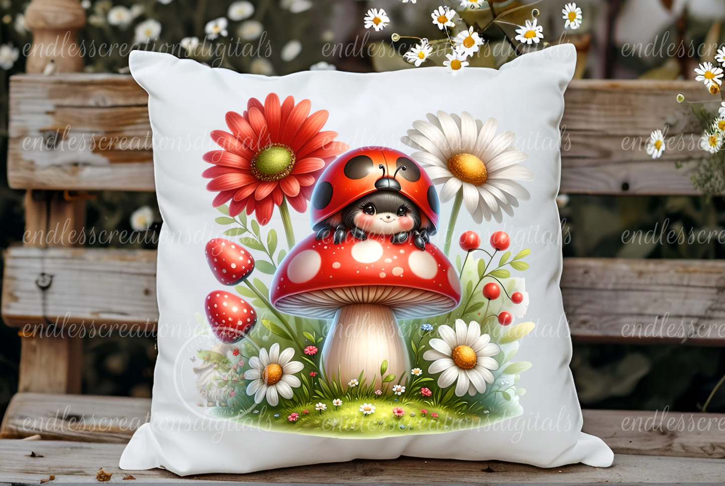 CUTE SUMMER LADY BUG TRANSPARENCIES BUNLDE OF 6
