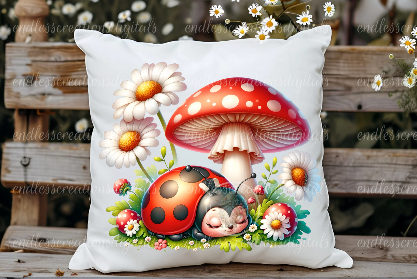 CUTE SUMMER LADY BUG TRANSPARENCIES BUNLDE OF 6