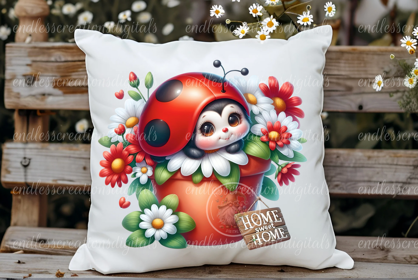 CUTE SUMMER LADY BUG TRANSPARENCIES BUNLDE OF 6