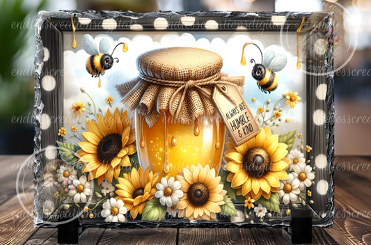 SUMMER BEE FLORAL RECTANGLE