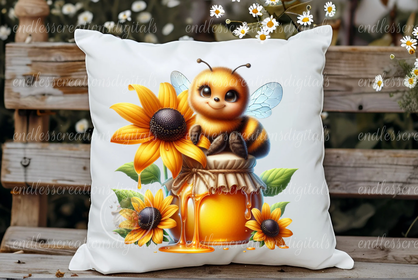 SUMMER BEE/LADYBUG FLORAL TRANSPARENCIES BUNDLE OF 7