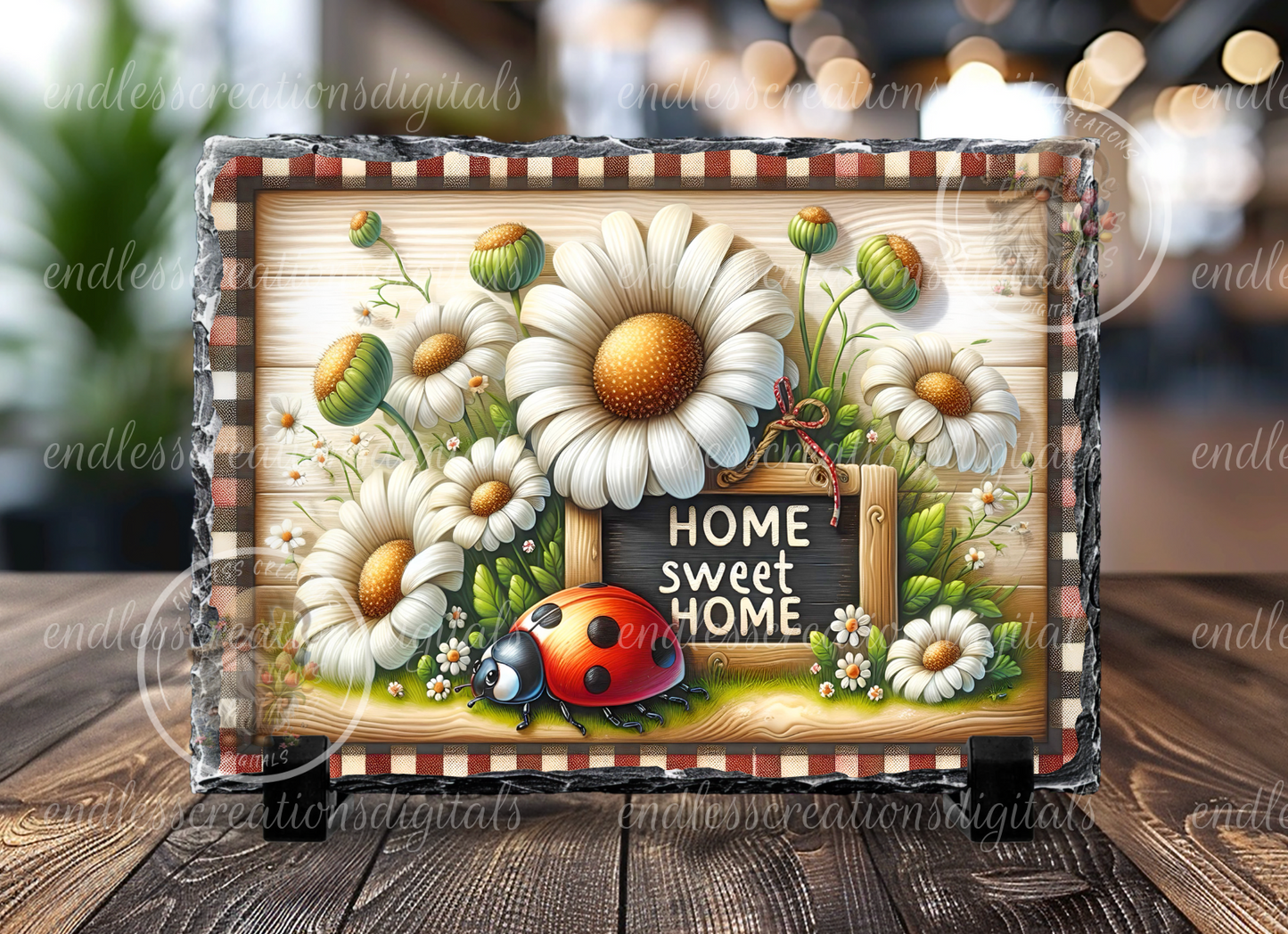 HOME SWEET HOME SUMMER LADY BUG RECTANGLE