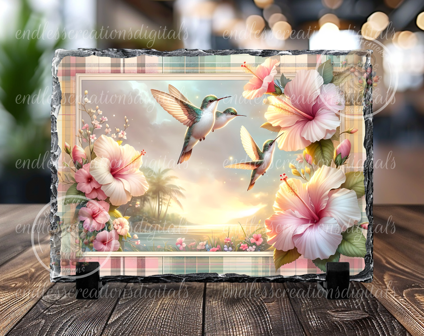 TROPICAL HUMMINGBIRD SUMMER RECTANGLE