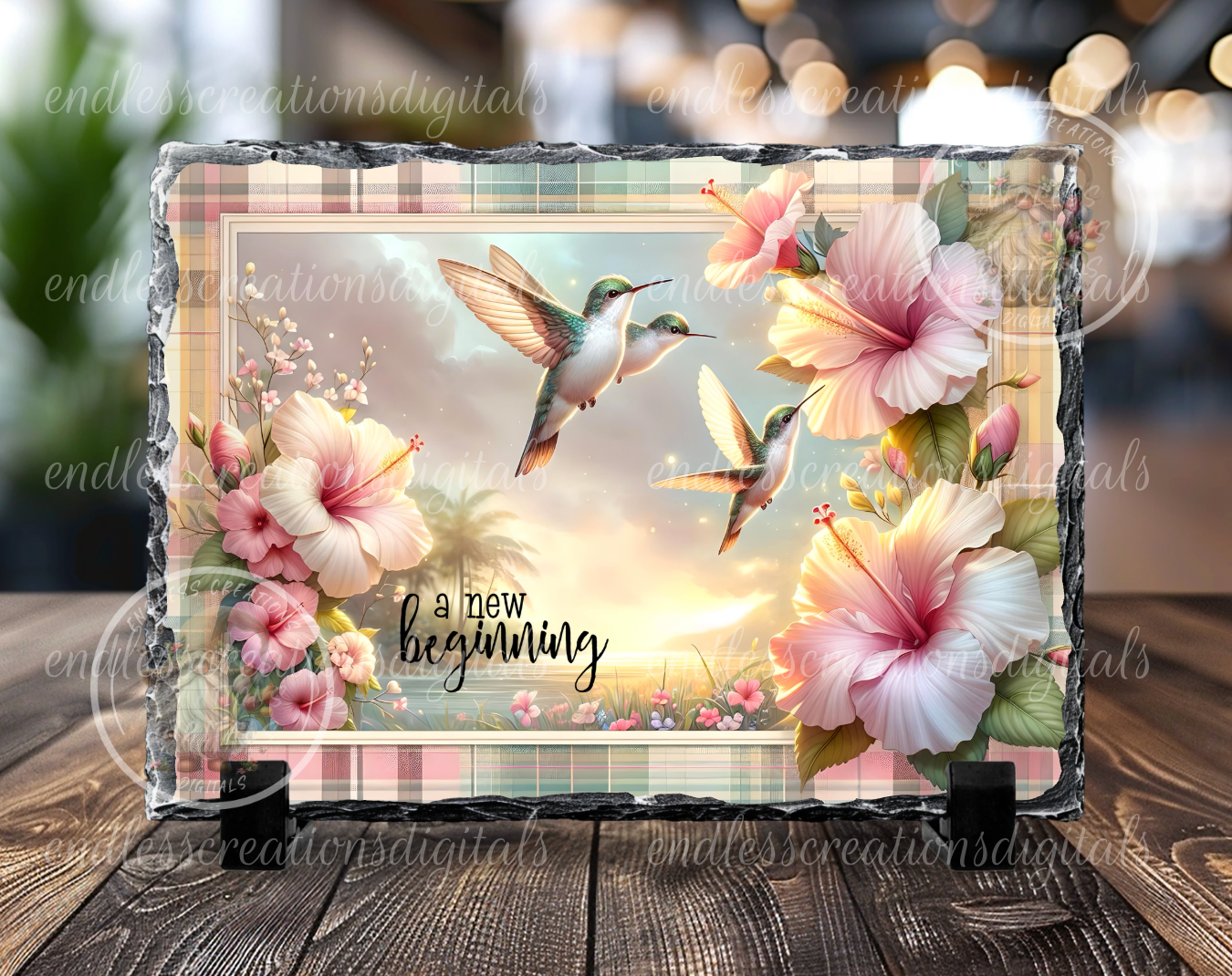 TROPICAL HUMMINGBIRD SUMMER RECTANGLE