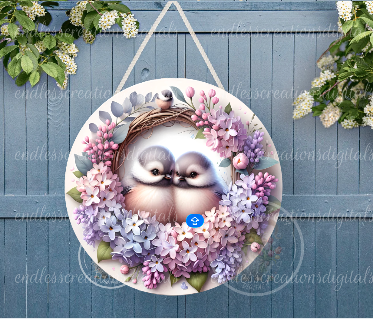 SPRING LILAC CHICKADEES