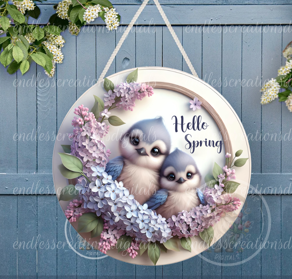 SPRING BABY BLUEJAYS FLORAL