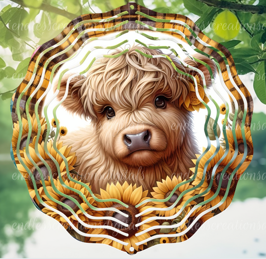 SUMMER SUNFLOWER HIGHLAND COW