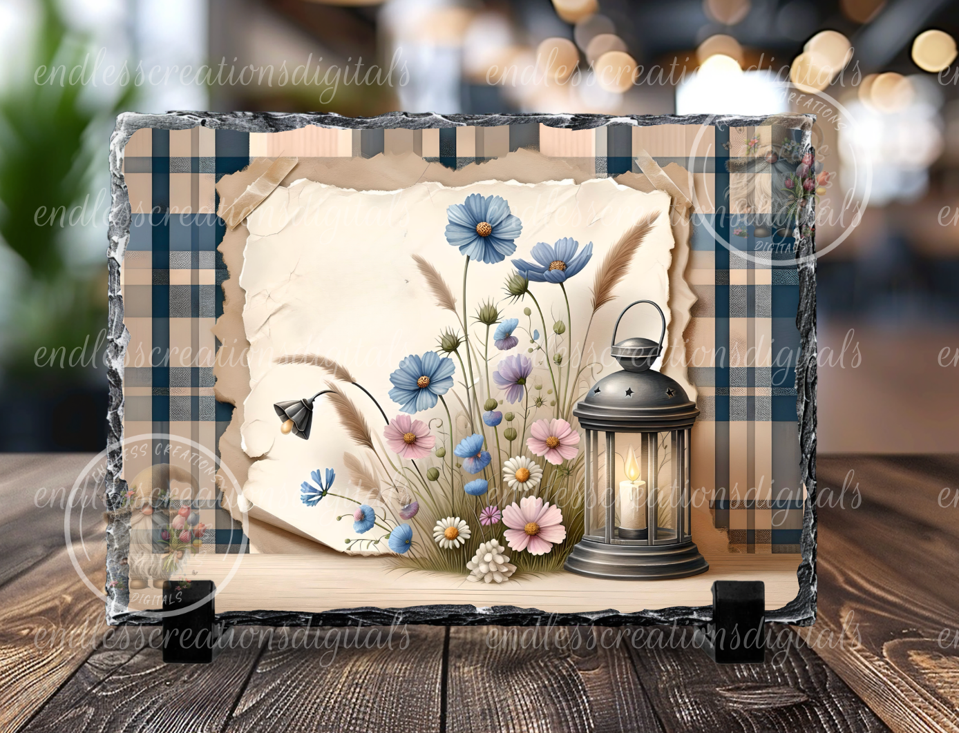 SPRING FLORAL LANTERN RECTANGLE