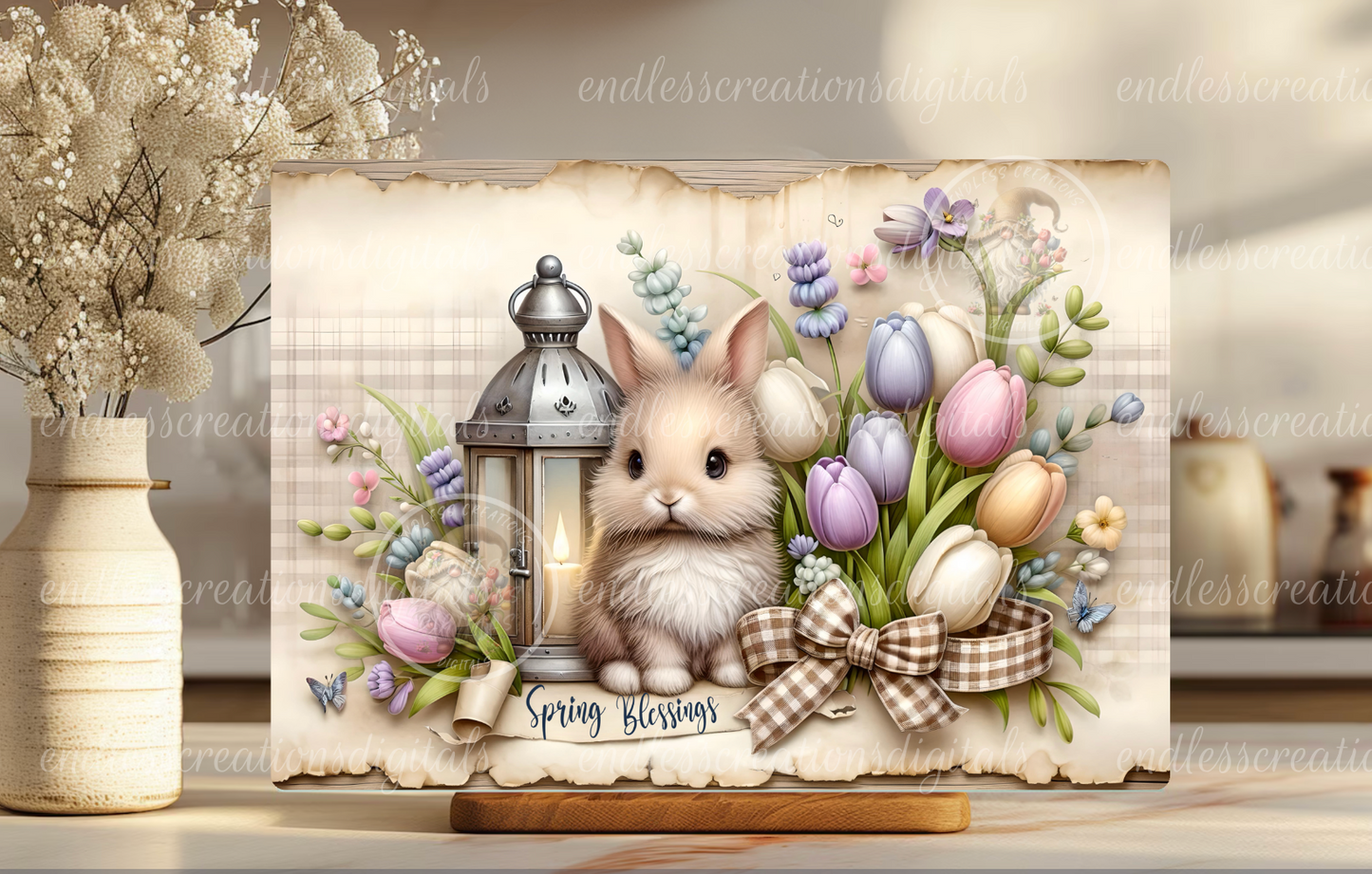 SPRING BLESSINGS FLORAL RECTANGLE