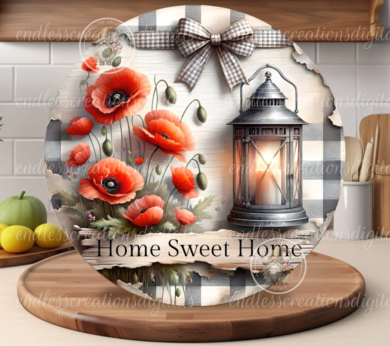 SUMMER ROUND POPPY HOME SWEET HOME