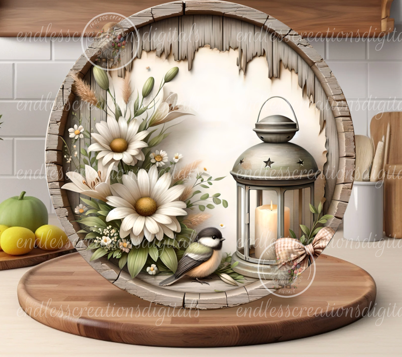 LIVE LIFE IN FULL BLOOM FLORAL ROUND