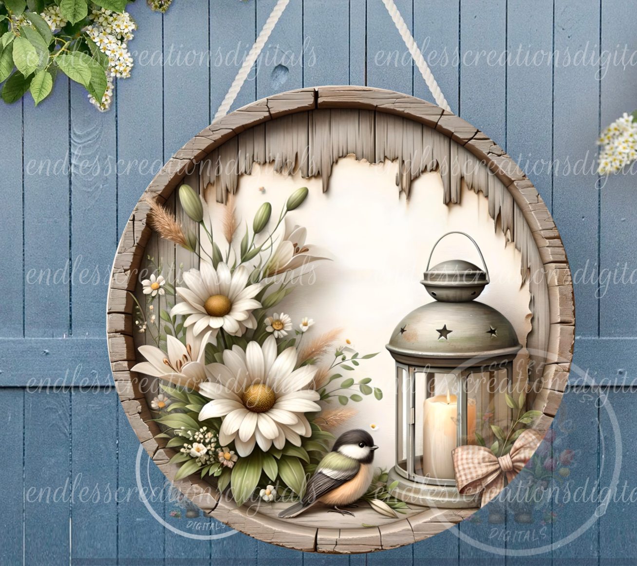 LIVE LIFE IN FULL BLOOM FLORAL ROUND