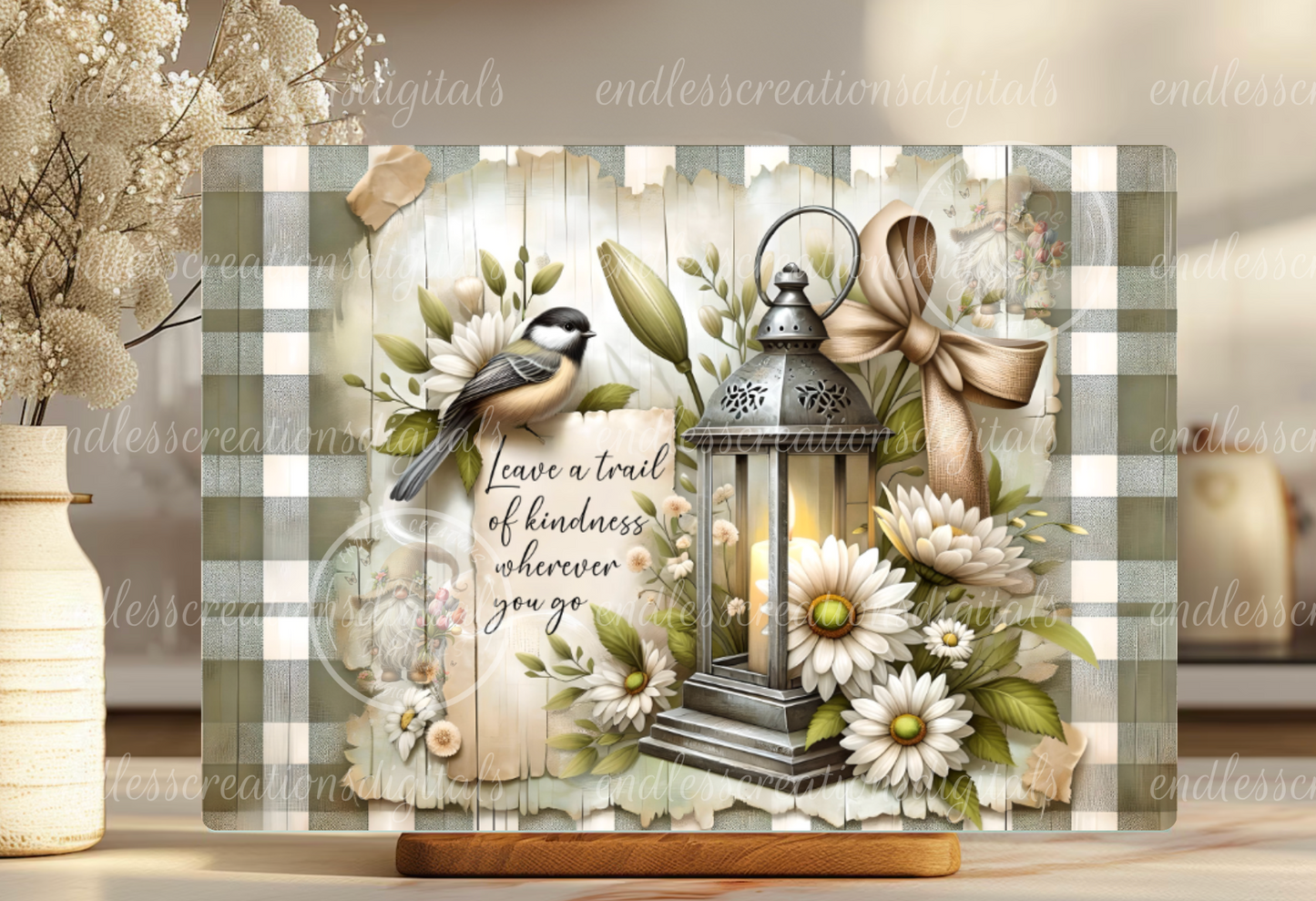 INSPIRATIONAL DAISY FLORAL RECTANGLE