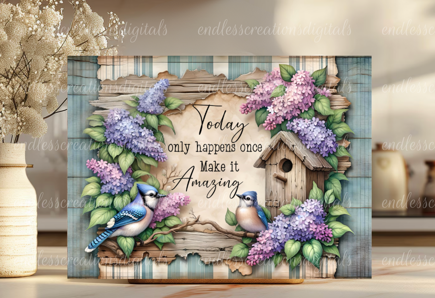 LILAC BLUE JAY FLORAL
