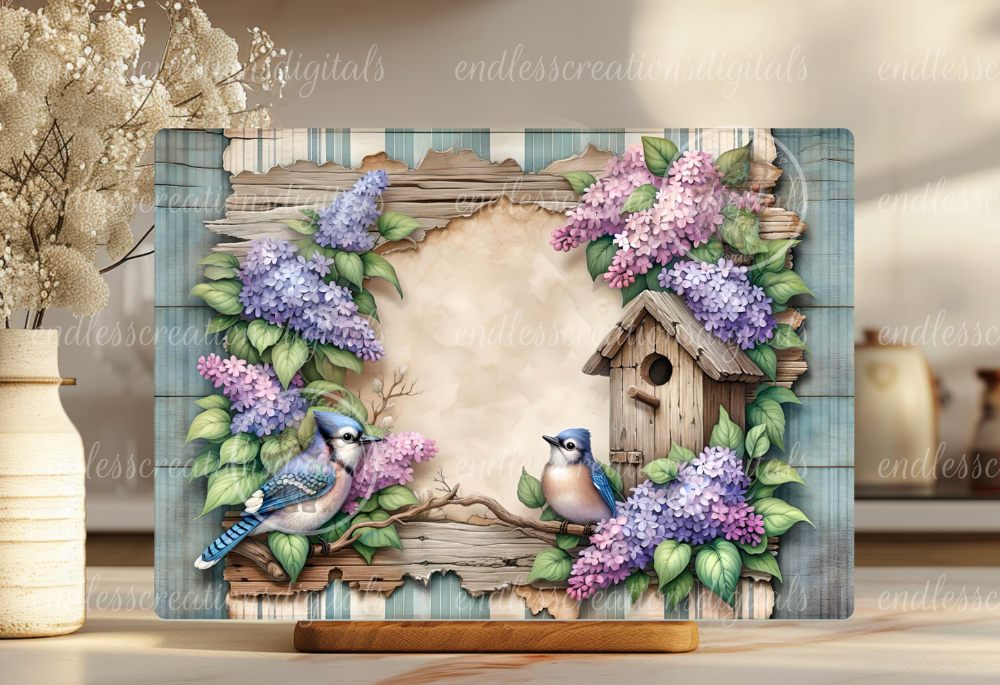 LILAC BLUE JAY FLORAL