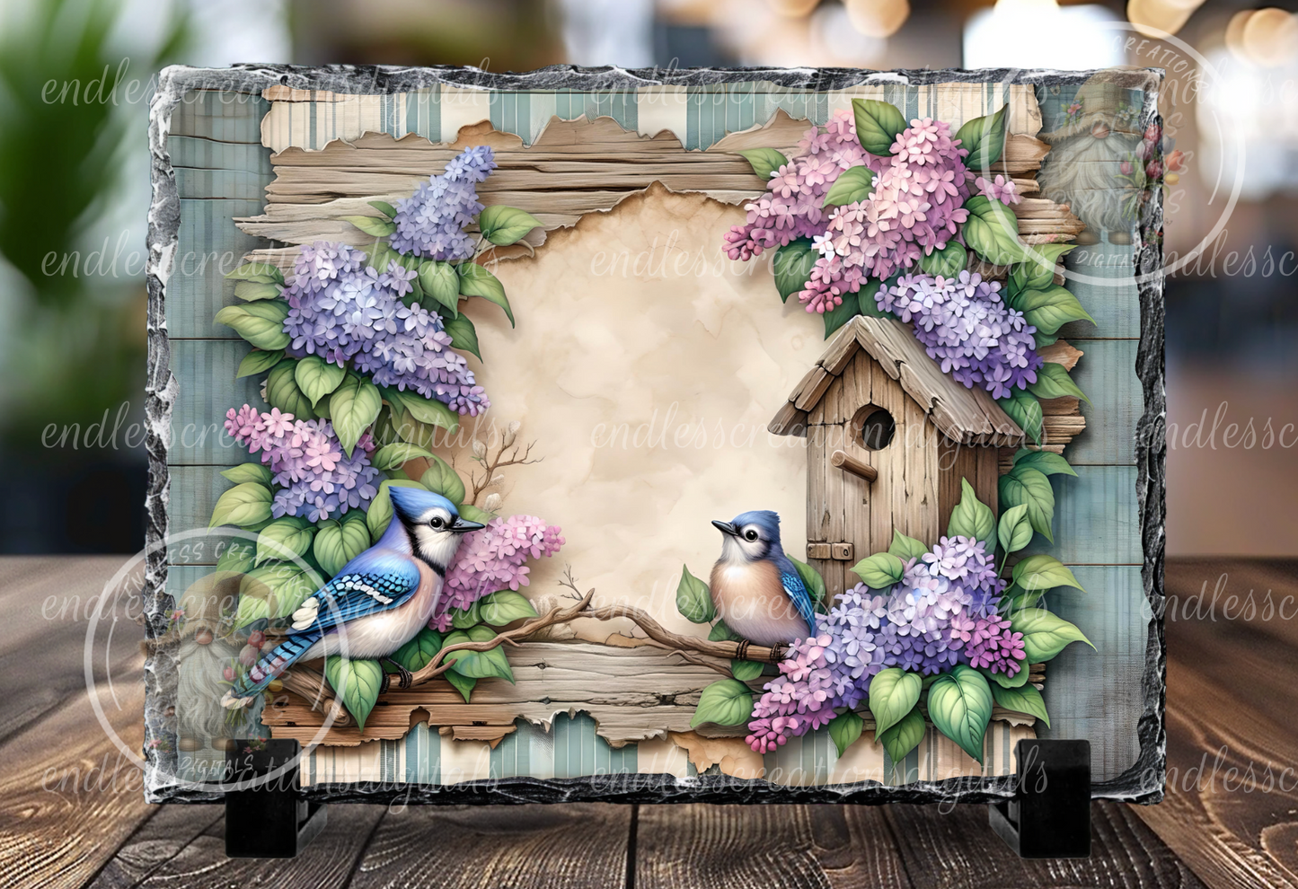 LILAC BLUE JAY FLORAL