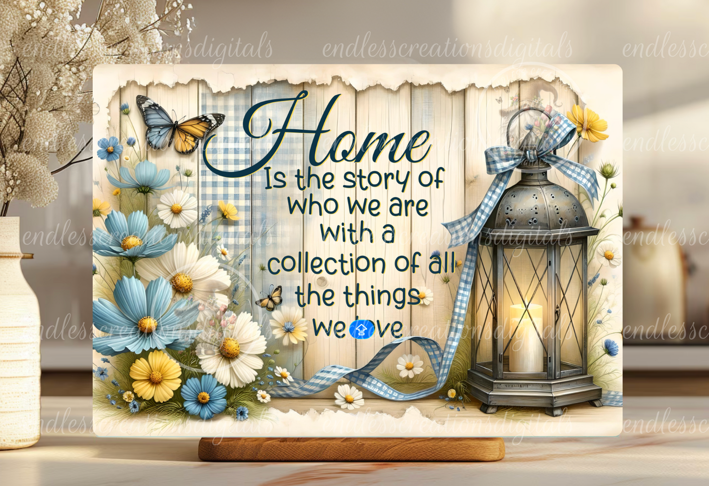 HOME FLORAL LANTERN