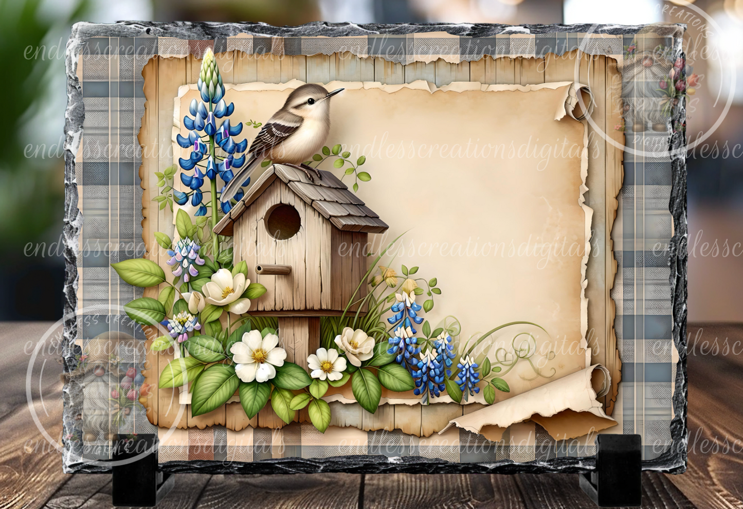 MOCKINGBIRD BLUEBONNET FLORAL