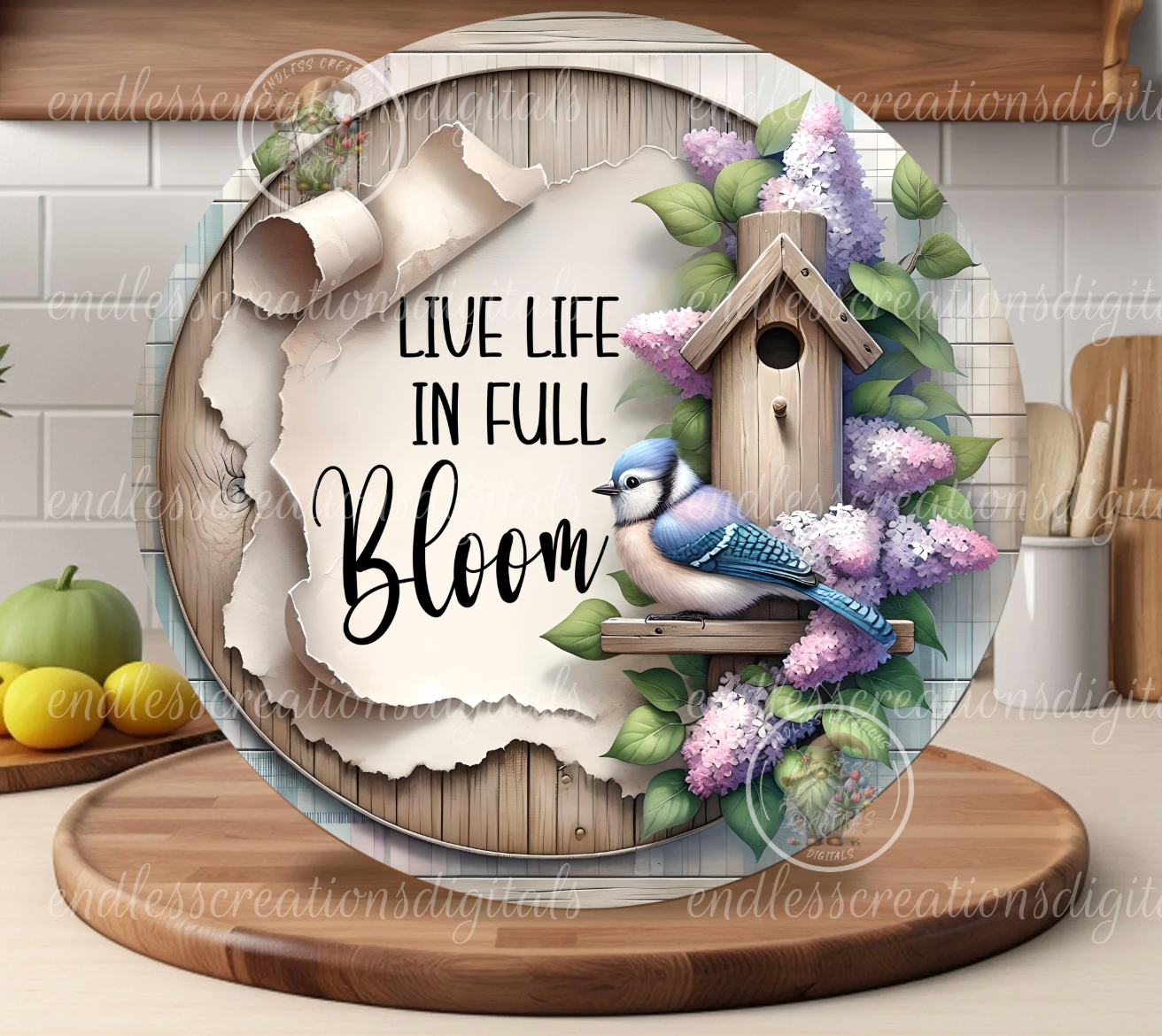 LIVE LIFE BLUEJAY LILACS
