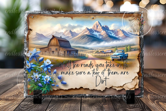BLUE TRUCK DIRT ROAD