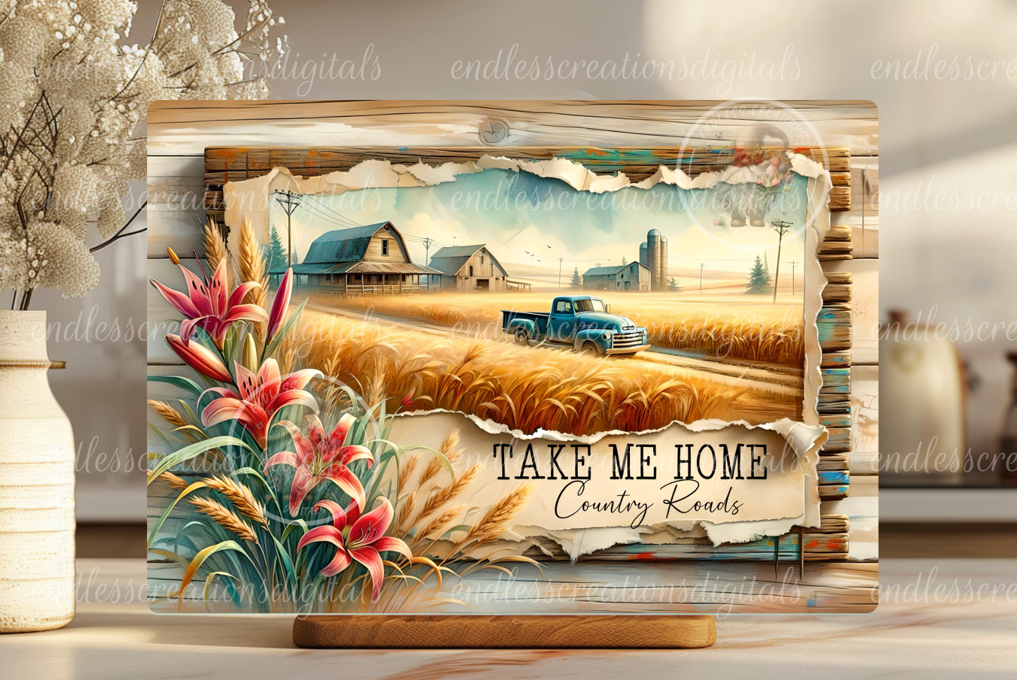 COUNTRY ROAD WHEAT FIELDS