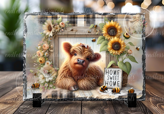 SUNFLOWER HIGHLAND COW