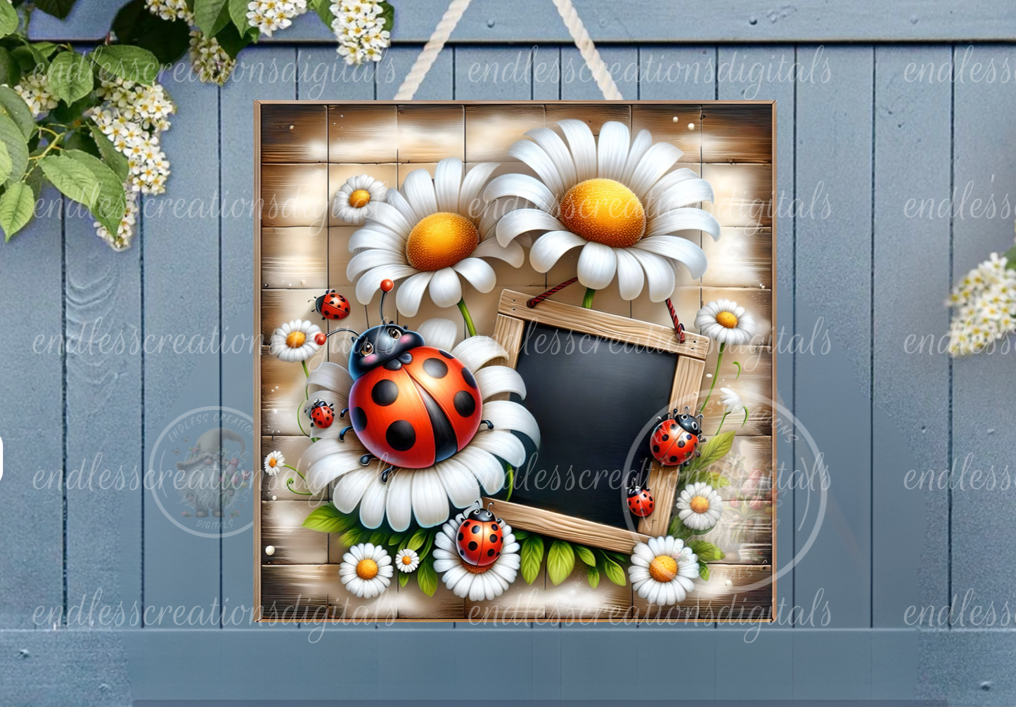 HOME SWEET HOME LADYBUG FLORAL